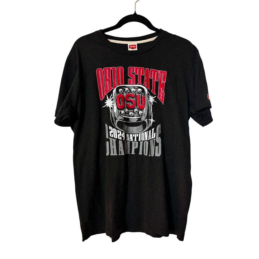 Homage Ohio State Buckeyes Men's Large 2024 National Champions Graphic Tee Black